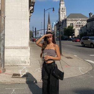 Wide Leg Black Trousers